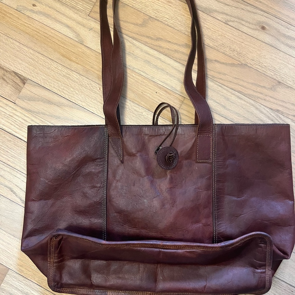 Brown Leather Tote Bag